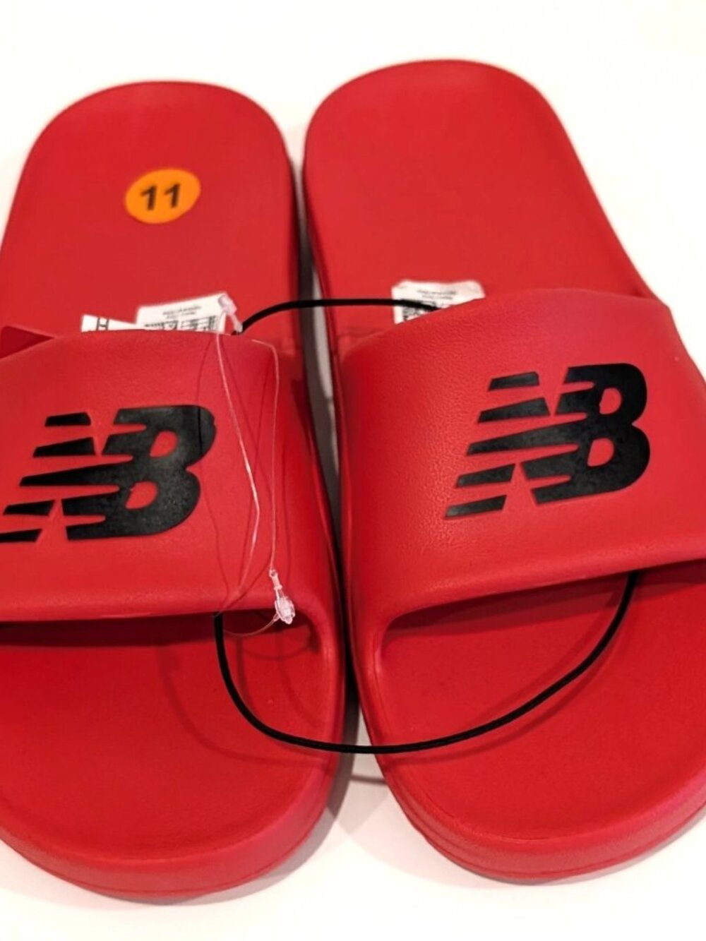 New Balance SUF100W1 Red Black Logo Slide Sandals Men Size 11 US NWT cool color